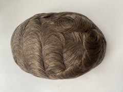 FSK-04 | Split knots with V-Looped Full Skin Men's Hair Systems | 0.04mm Base| Natural Thin Skin Easy Wear Men's Toupee