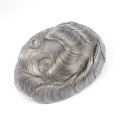 NEW-Q6 | French Lace Base With PU Banded Easy Wear Breathable Lace Men's Human Hair Toupee |Top-quality Lace Base