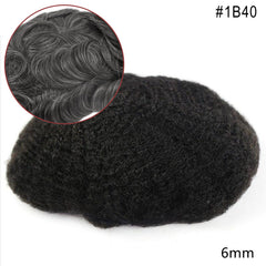 Sistema de cabello para hombre afroamericano de piel completa Más vendido en América del Norte Cabello 100% humano africano para hombres negros | Afeitado fácil