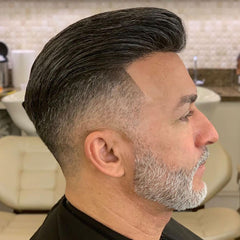 DLH-1|Diamond Lace Base Injected Thin Skin Men’s Hairpiece Attached with French Lace Front | Natural hairline