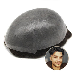 FSK-08 |Full Skin Hair System with Split V-Looped knots| 0.08-0.10 mm Base| More Durable Skin Hair System