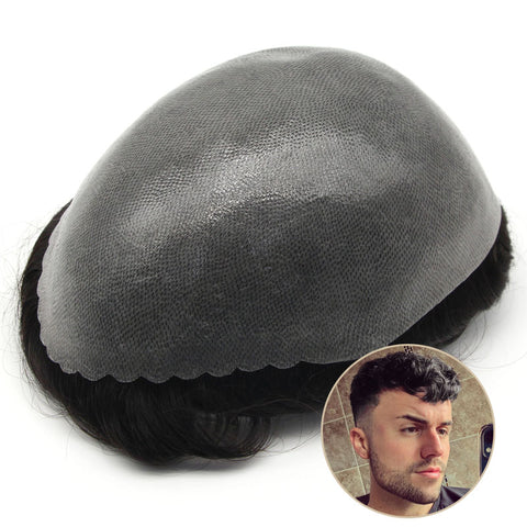 FSK-10 | Split V-Looped knots with Full Skin Hair System| 0.10-0.12mm Base| Most Durable Hair