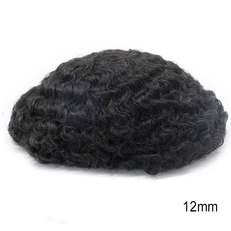 Sistema de cabello para hombre afroamericano de piel completa Más vendido en América del Norte Cabello 100% humano africano para hombres negros | Afeitado fácil