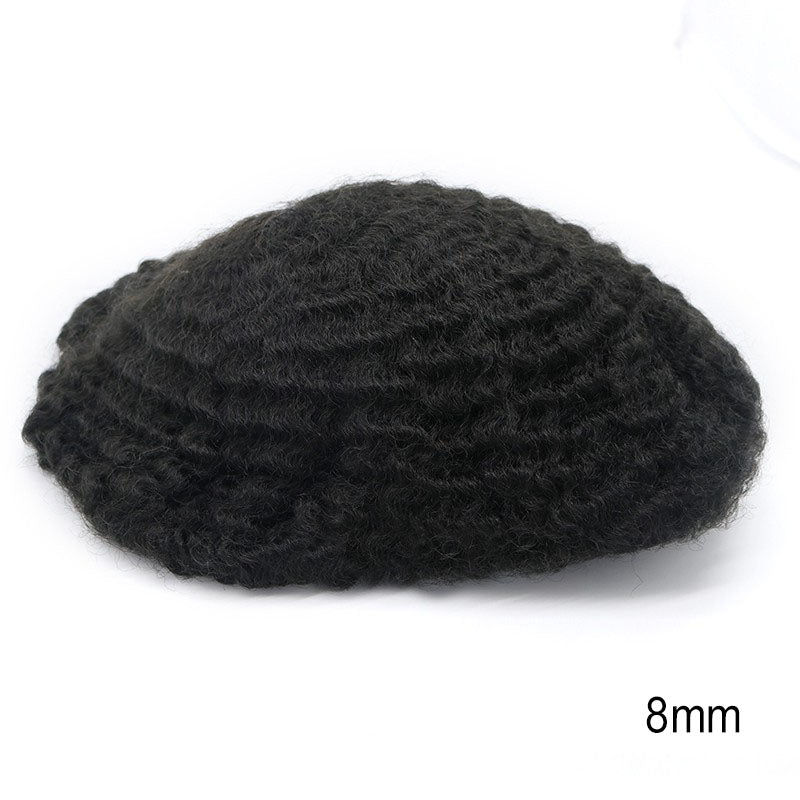 Sistema de cabello para hombre afroamericano de piel completa Más vendido en América del Norte Cabello 100% humano africano para hombres negros | Afeitado fácil