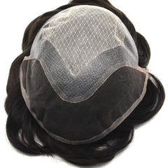 Maschinell gefertigte Spitzenfront-Haarteile für Männer