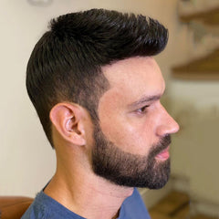 FSK-10 | Split V-Looped-Knoten mit Full Skin Hair System| 0,10-0,12 mm Basis | Strapazierfähigstes Haar