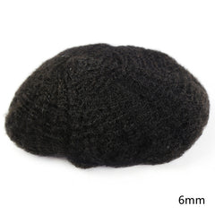 Sistema de cabello para hombre afroamericano de piel completa Más vendido en América del Norte Cabello 100% humano africano para hombres negros | Afeitado fácil