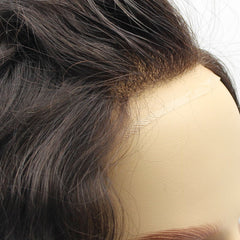 BIO Style | Thin Skin with Lace Front Easy Wear Undetectable V-looped Cut-Away Base Men's Natural Prosthesis Hairpieces| Natural Hairline