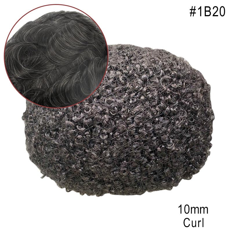 Sistema de cabello para hombre afroamericano de piel completa Más vendido en América del Norte Cabello 100% humano africano para hombres negros | Afeitado fácil