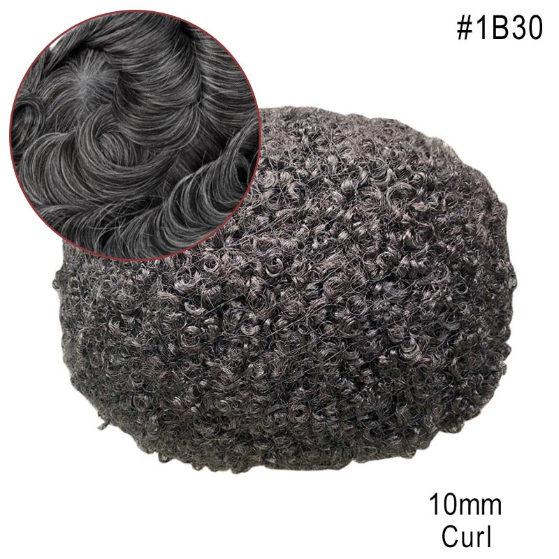 Sistema de cabello para hombre afroamericano de piel completa Más vendido en América del Norte Cabello 100% humano africano para hombres negros | Afeitado fácil