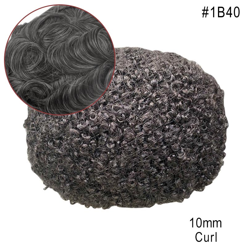 Sistema de cabello para hombre afroamericano de piel completa Más vendido en América del Norte Cabello 100% humano africano para hombres negros | Afeitado fácil