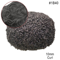 Sistema de cabello para hombre afroamericano de piel completa Más vendido en América del Norte Cabello 100% humano africano para hombres negros | Afeitado fácil