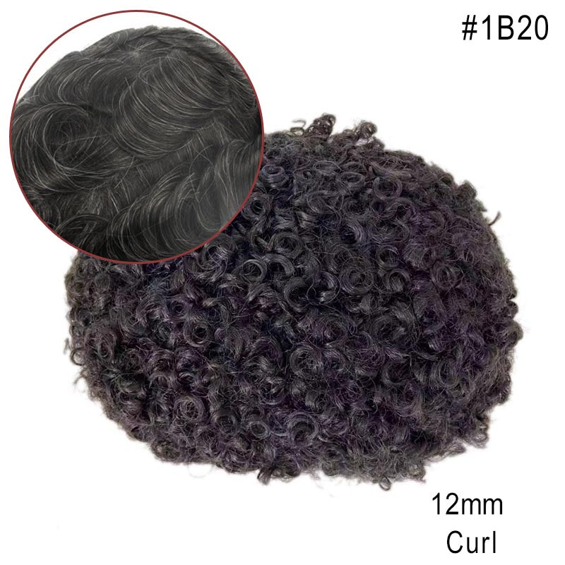 Sistema de cabello para hombre afroamericano de piel completa Más vendido en América del Norte Cabello 100% humano africano para hombres negros | Afeitado fácil