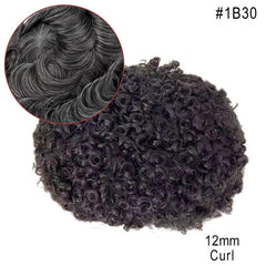 Sistema de cabello para hombre afroamericano de piel completa Más vendido en América del Norte Cabello 100% humano africano para hombres negros | Afeitado fácil