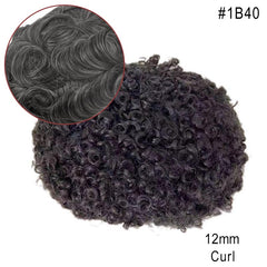 Sistema de cabello para hombre afroamericano de piel completa Más vendido en América del Norte Cabello 100% humano africano para hombres negros | Afeitado fácil