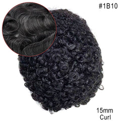 Sistema de cabello para hombre afroamericano de piel completa Más vendido en América del Norte Cabello 100% humano africano para hombres negros | Afeitado fácil