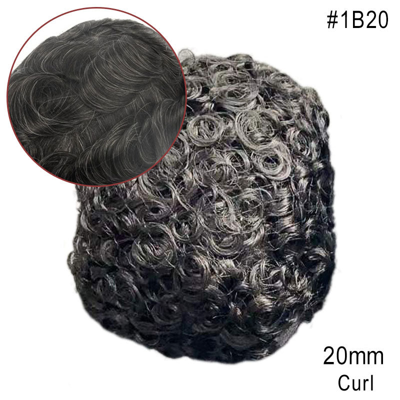 Sistema de cabello para hombre afroamericano de piel completa Más vendido en América del Norte Cabello 100% humano africano para hombres negros | Afeitado fácil