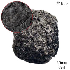 Sistema de cabello para hombre afroamericano de piel completa Más vendido en América del Norte Cabello 100% humano africano para hombres negros | Afeitado fácil