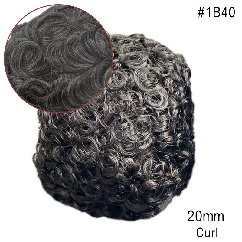 Sistema de cabello para hombre afroamericano de piel completa Más vendido en América del Norte Cabello 100% humano africano para hombres negros | Afeitado fácil