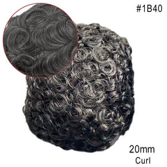 Sistema de cabello para hombre afroamericano de piel completa Más vendido en América del Norte Cabello 100% humano africano para hombres negros | Afeitado fácil