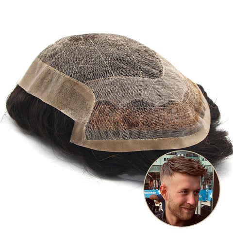 OCT-CH |New Chinese Lace with Octagon Shaped Base Hair System