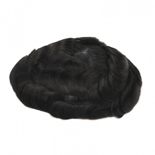 Liberty-C | Customized products | Hair Patch Clip System with French Lace Front and Lace Top with Thin Skin Hair System
