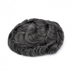 FSI-06 |Full Skin Flat Injected  Stock Toupees for Men | 0.06-0.08mm Base | Long Hair