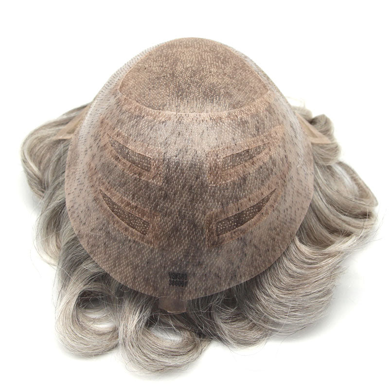 N27+ |Fine Mono with Lace Front and Skin Stock Hairpieces for Men