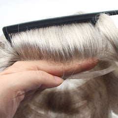 N27+ |Fine Mono with Lace Front and Skin Stock Hairpieces for Men