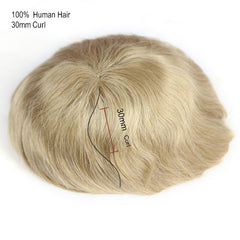 FM27+|Fine Mono with Thin Skin Perimeter Lace Front Hairpieces for Men