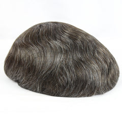 FSK-08 |Sistema de cabello de piel completa con nudos divididos en V| Base de 0,08-0,10 mm| Sistema de cabello de piel más duradero