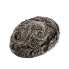 FSK-04 | Split knots with V-Looped Full Skin Men's Hair Systems | 0.04mm Base| Natural Thin Skin Easy Wear Men's Toupee