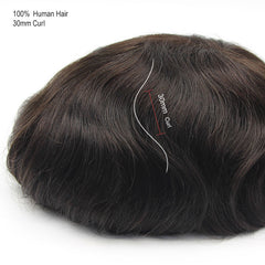 NUEVO-Q6 | Base de encaje francés con peluquín de cabello humano de encaje transpirable con banda de PU fácil de usar | Base de encaje de alta calidad