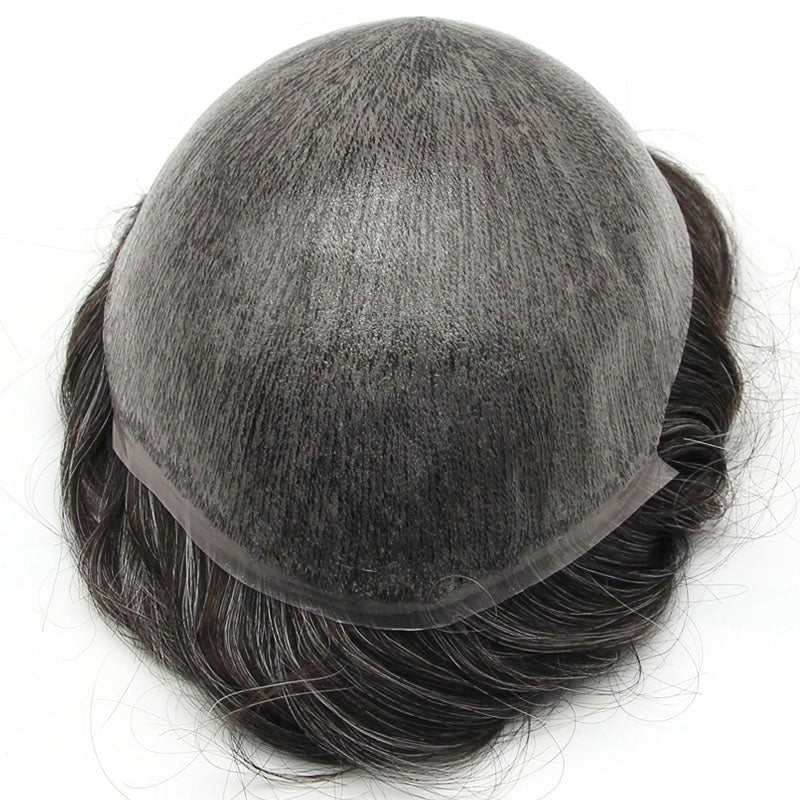 FSI-08 |Injiziertes Ganzhaut-Haarsystem mit langem Haar| 0,08-0,10 mm Basis| Einfaches Styling