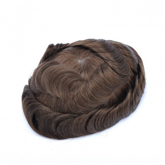 Liberty-C | Customized products | Hair Patch Clip System with French Lace Front and Lace Top with Thin Skin Hair System