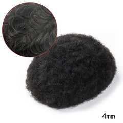 Sistema de cabello afroamericano con base de encaje completo | transpirable y suave