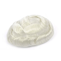 NEW-Q6 | French Lace Base With  PU Banded Easy Wear Breathable Lace Men's Human Hair Toupee |Top-quality Lace Base