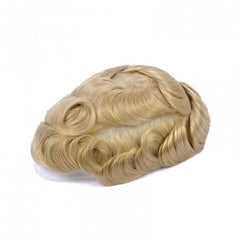 NEW-Q6 | French Lace Base With  PU Banded Easy Wear Breathable Lace Men's Human Hair Toupee |Top-quality Lace Base