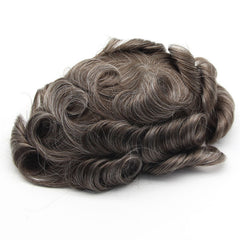 FSV-06 |Full Thin Skin V-looped Stock Men’s Hairpieces | 0.06-0.08 mm Base |Moderate thickness
