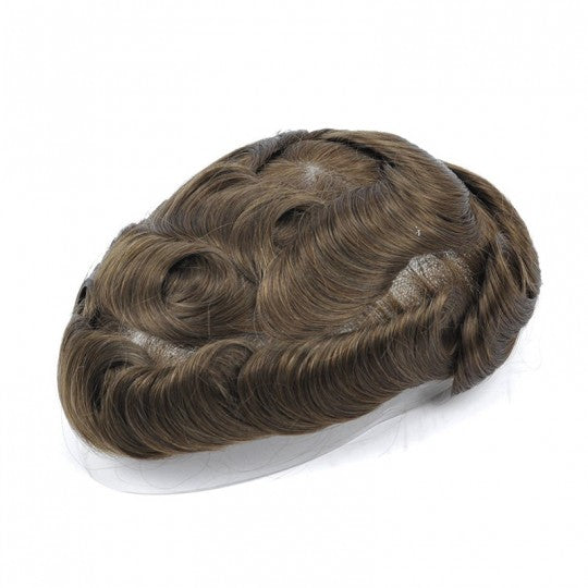 Liberty-C | Customized products | Hair Patch Clip System with French Lace Front and Lace Top with Thin Skin Hair System