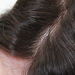 FSI-06 |Ganzhaut-Toupets mit flacher Injektion für Männer | 0,06-0,08 mm Basis | Lange Haare