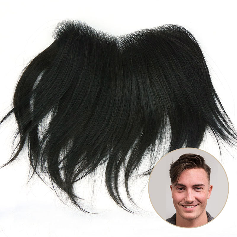 Pieces of Frontal Hairpieces for Men Made with a Super Thin Skin Base
