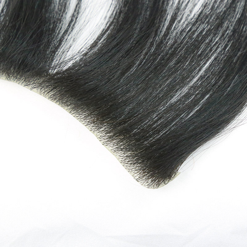 Pieces of Frontal Hairpieces for Men Made with a Super Thin Skin Base