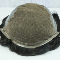 Chinese Q6 |Lace Toupee for Men with Thin Skin Back and Sides | Nice Choice for Humid Weather