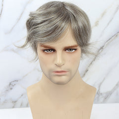 Liberty-C | Customized products | Hair Patch Clip System with French Lace Front and Lace Top with Thin Skin Hair System