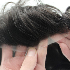 FSI-08 |Injiziertes Ganzhaut-Haarsystem mit langem Haar| 0,08-0,10 mm Basis| Einfaches Styling