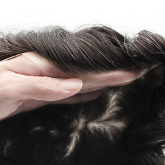 FSV-06 | Volle dünne Haut V-Looped Stock Herren Haarteile | 0,06-0,08 mm Basis | Mittlere Dicke