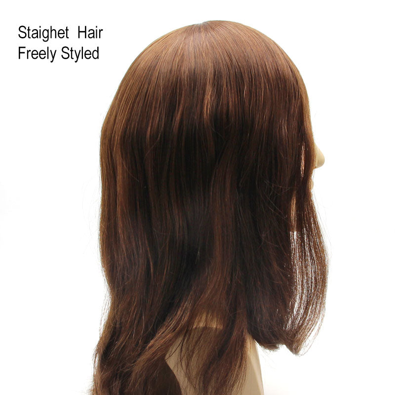 Non-surgical Hair Pieces with PU Injected base For Women's Thinning Hair Problem