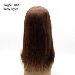 Base de seda con sistema de cabello de mujer con técnica especial de inyección | Cuero cabelludo natural