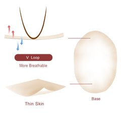 FSV-06 |Peluquines para hombre con bucle en V de piel fina completa | 0,06-0,08 mm Base | Espesor moderado